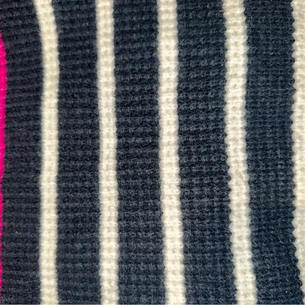 Striped Knit dog / pet Sweater Shirt with Pink and Orange Accents